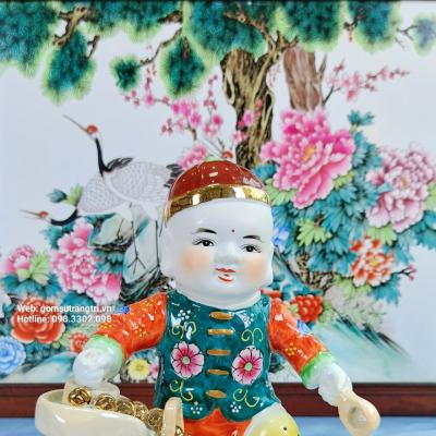 tượng sứ, tượng em bé tài vận, tượng trang trí nhà cửa
